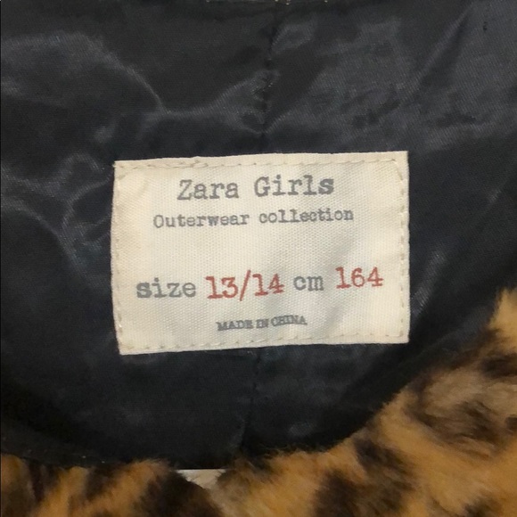 Zara Girls Faux Fur. Girls size 13-14 - Picture 2 of 3